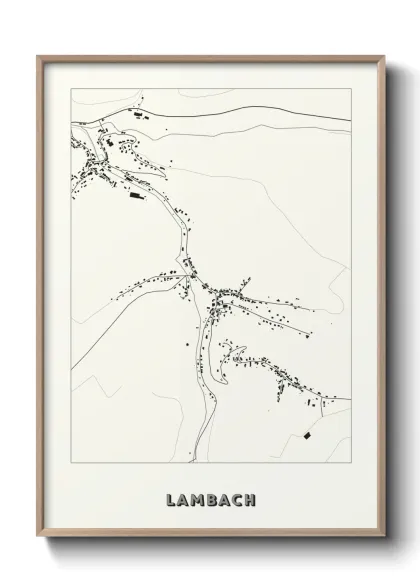 Une affiche de carte sur Lambach