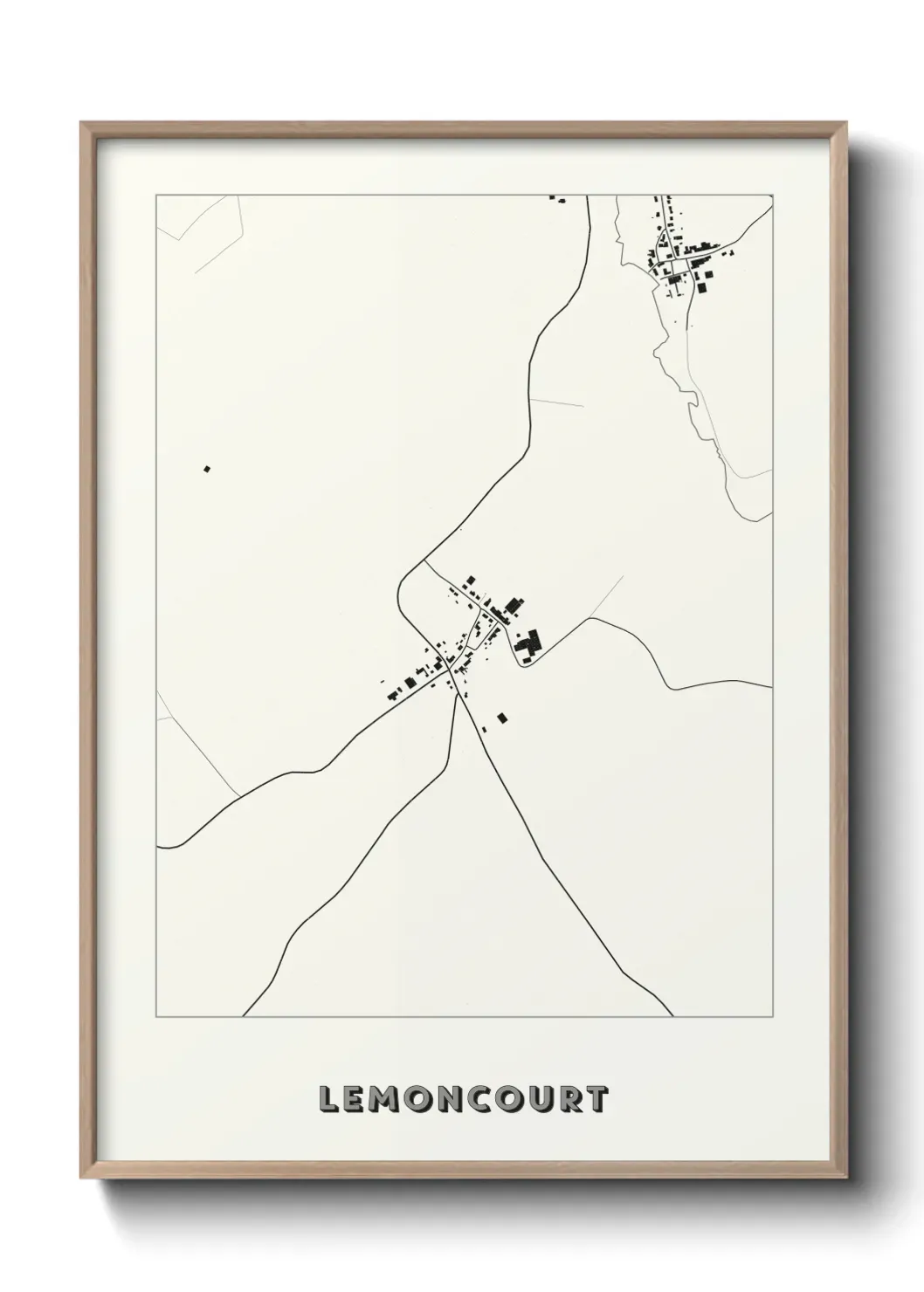 Un poster carte Lemoncourt