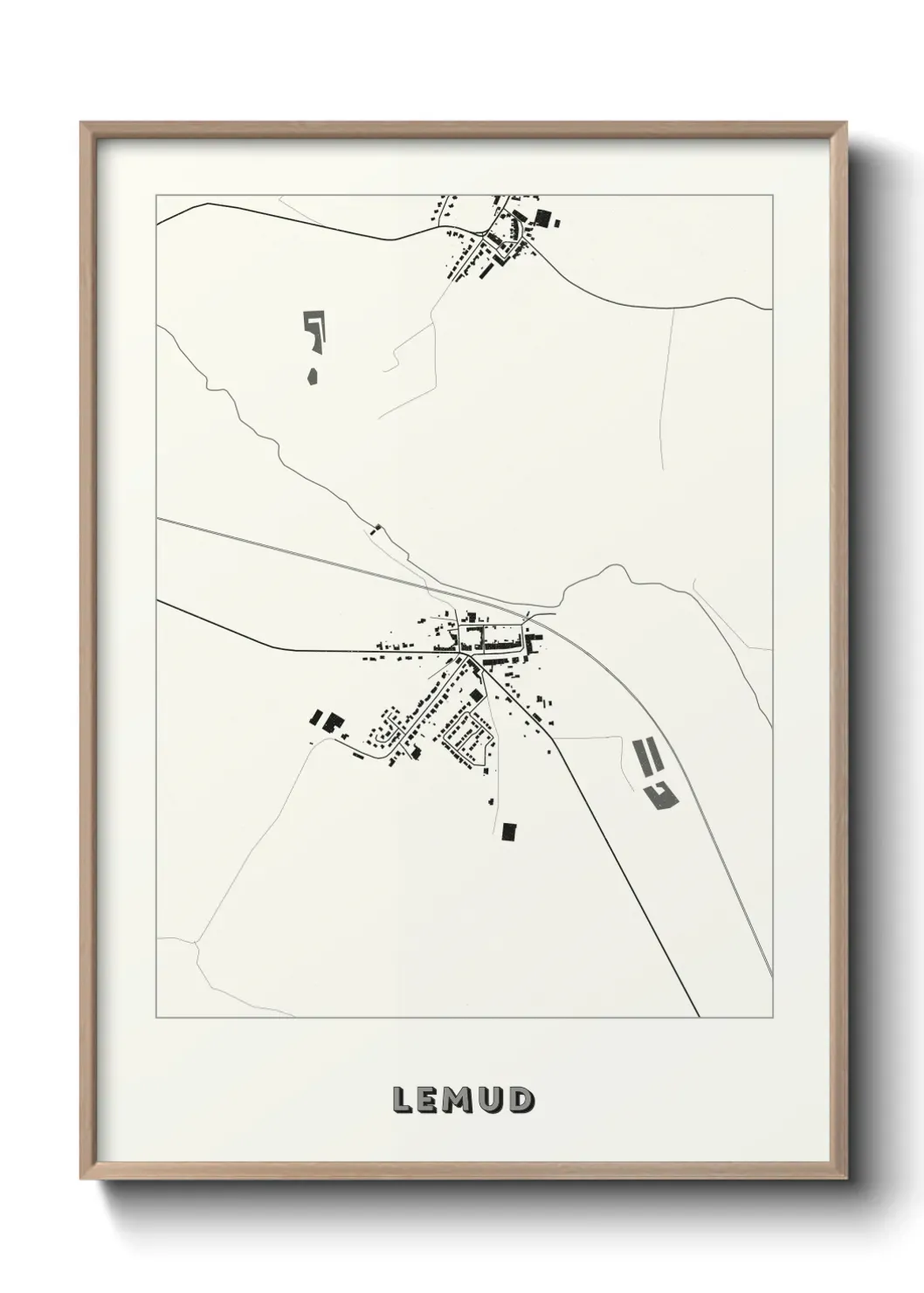 Un poster carte Lemud