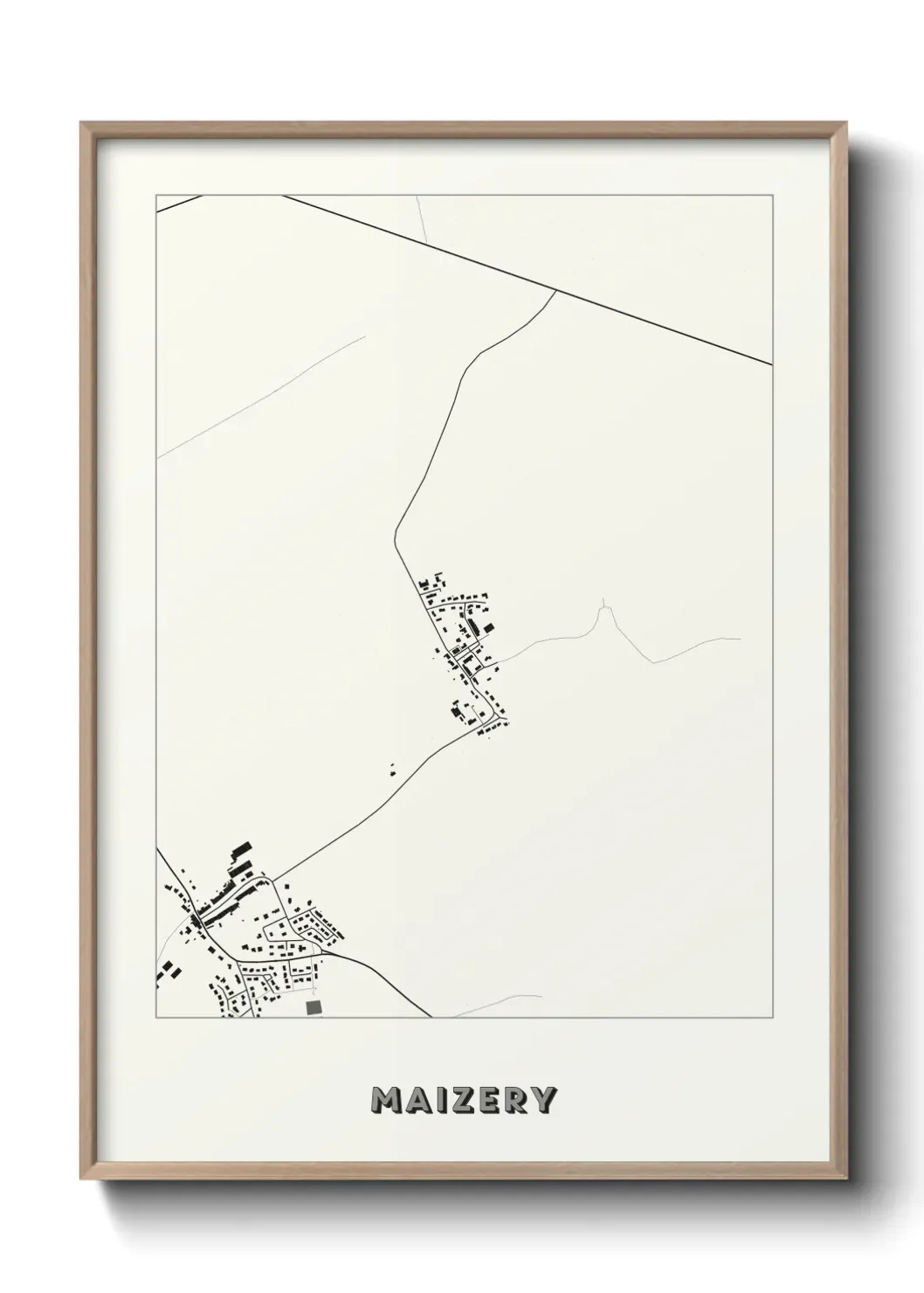 Un poster carte Maizery