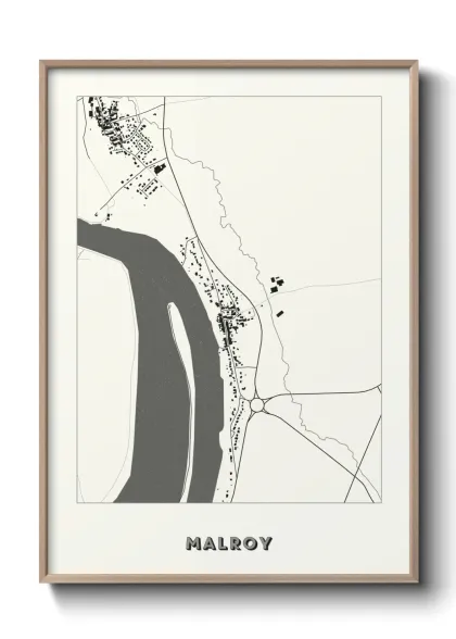 Une affiche de carte sur Malroy