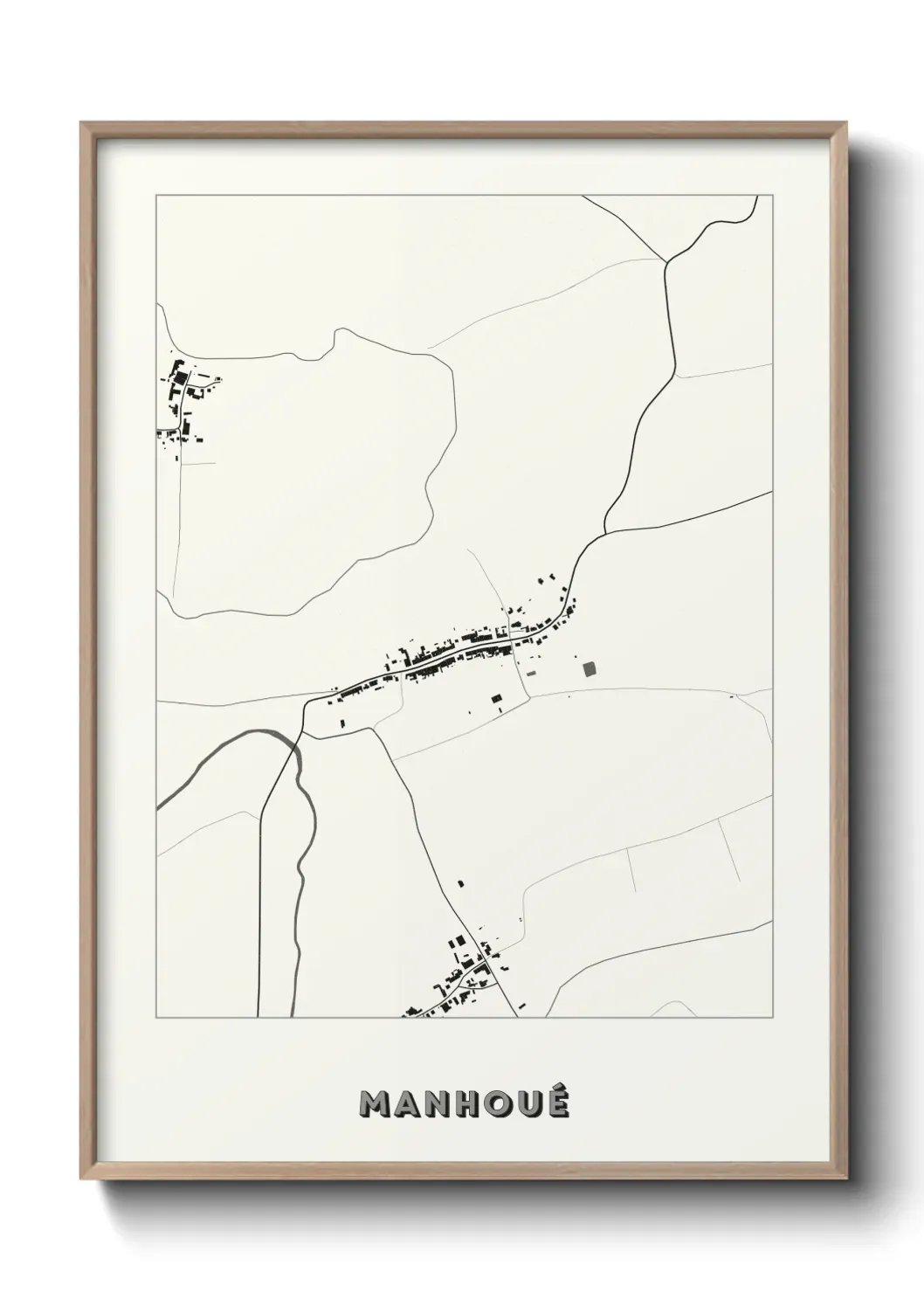 Un poster carte Manhoué