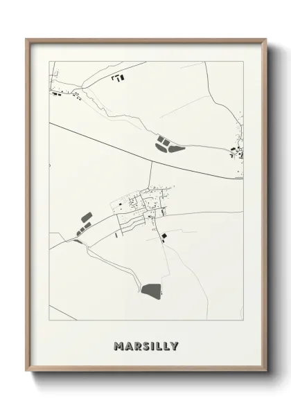 Une affiche de carte sur Marsilly