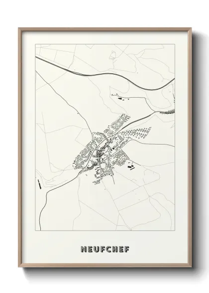 Une affiche de carte sur Neufchef