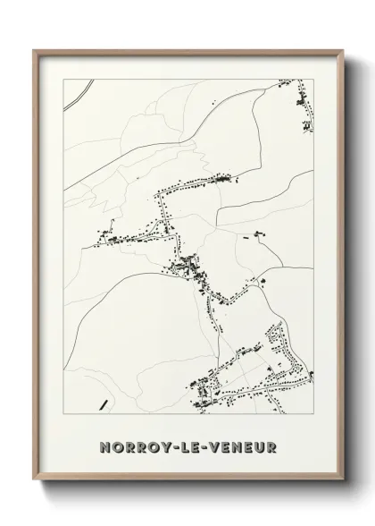 Une affiche de carte sur Norroy-le-Veneur