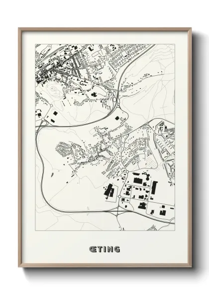 Une affiche de carte sur Œting