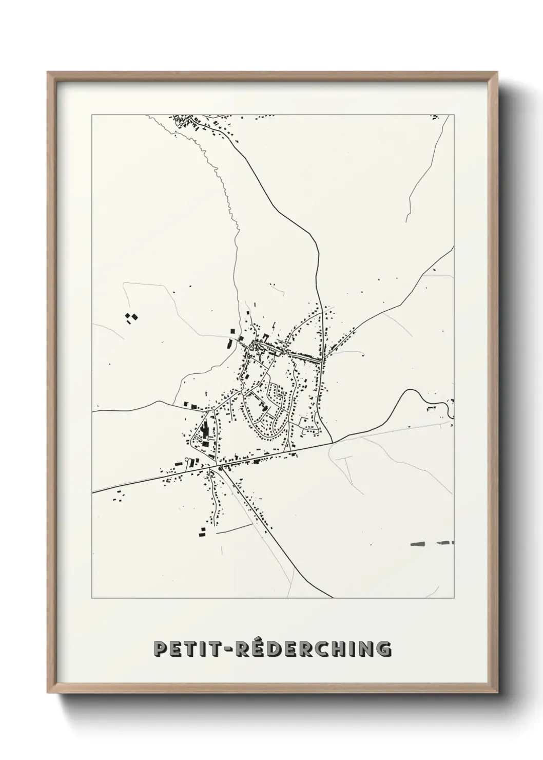 Un poster carte Petit-Réderching