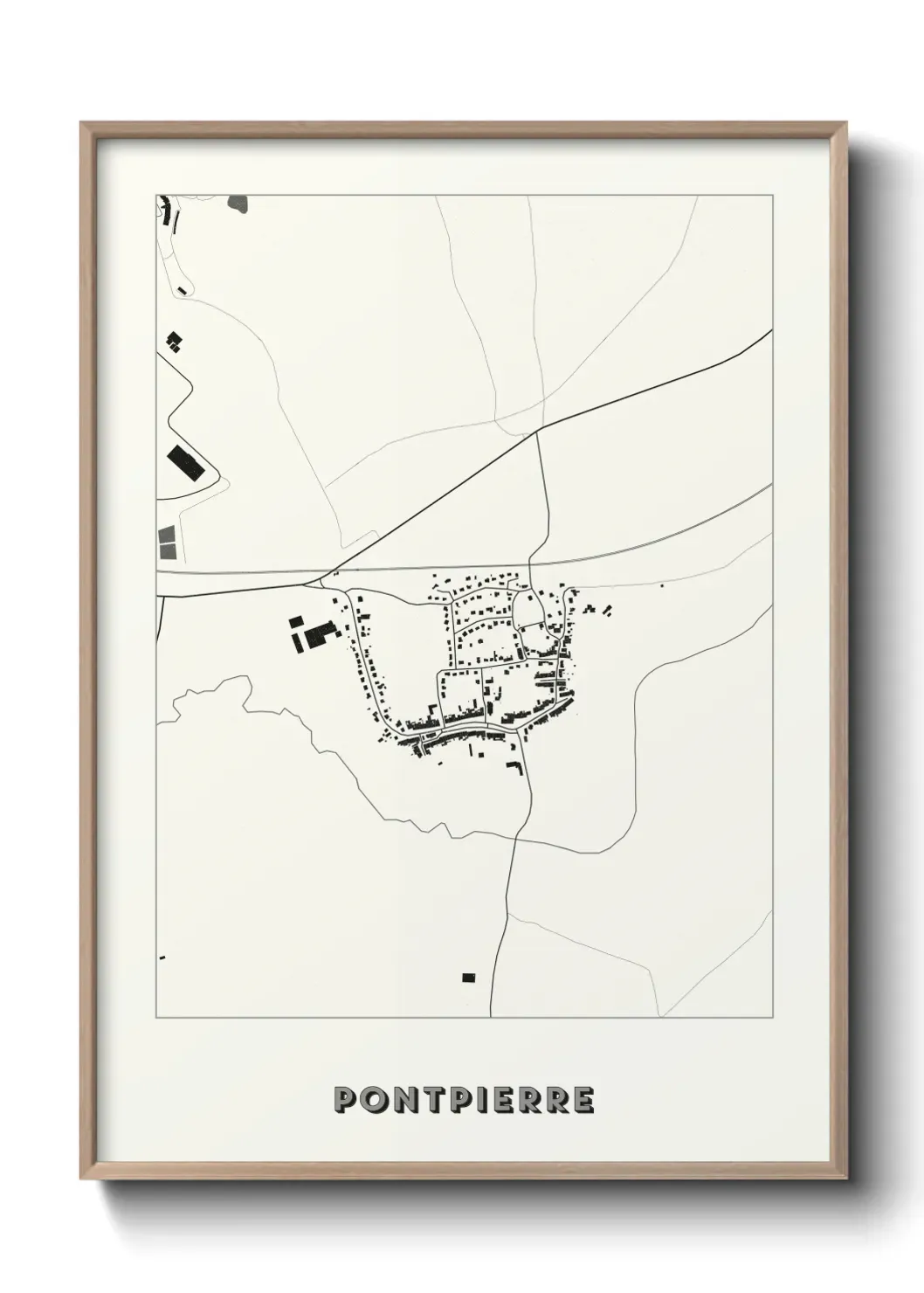 Un poster carte Pontpierre