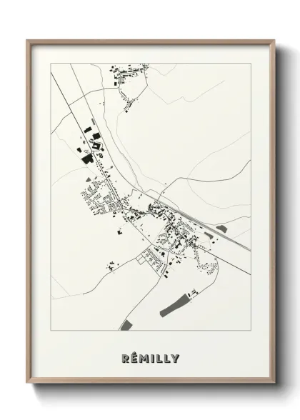 Une affiche de carte sur Rémilly