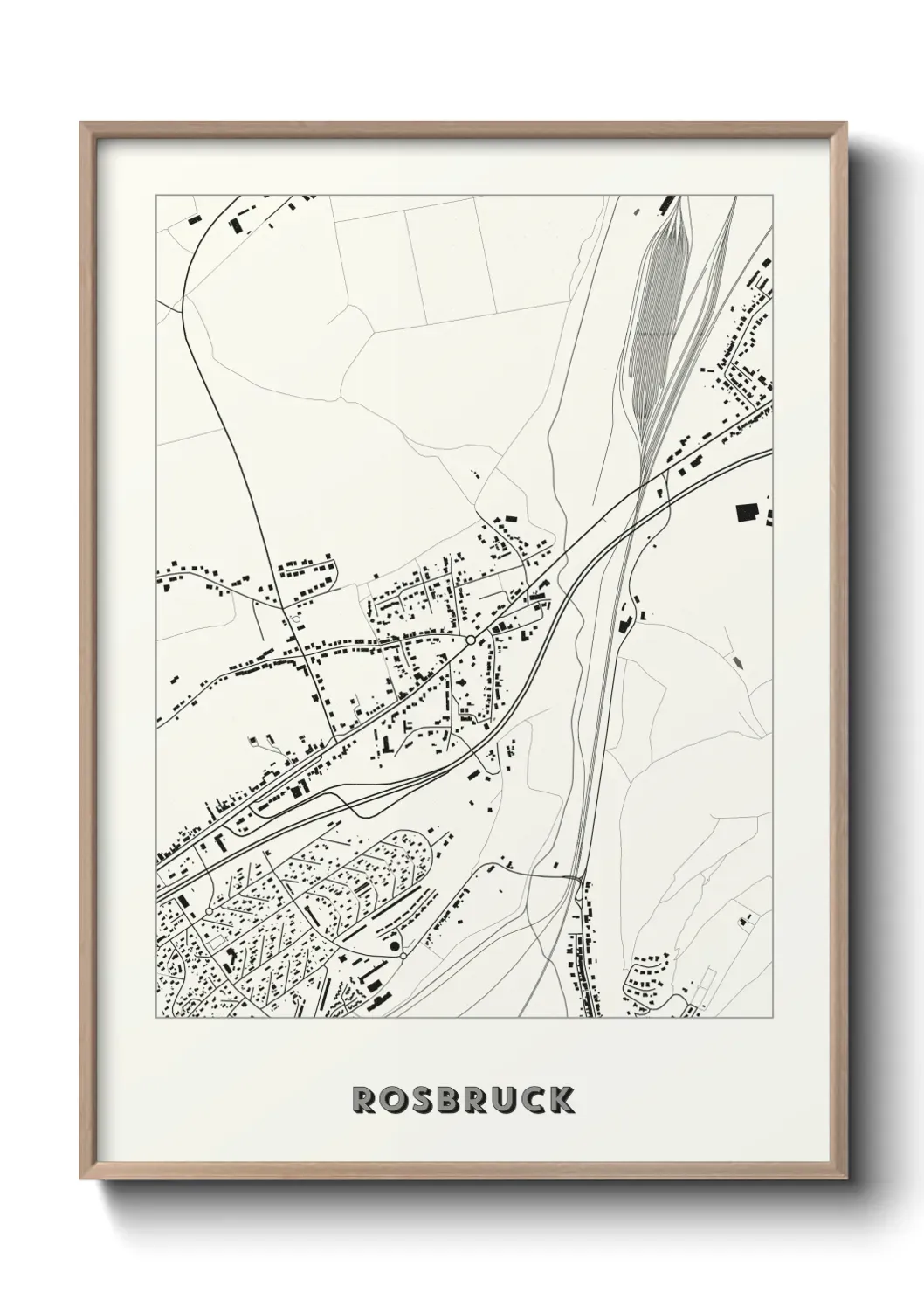Un poster carte Rosbruck