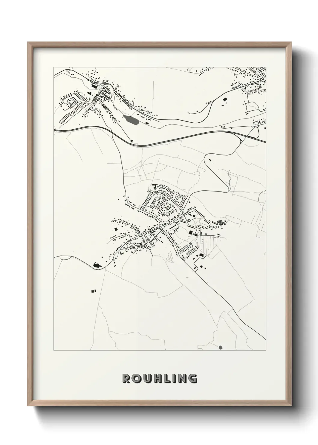 Un poster carte Rouhling