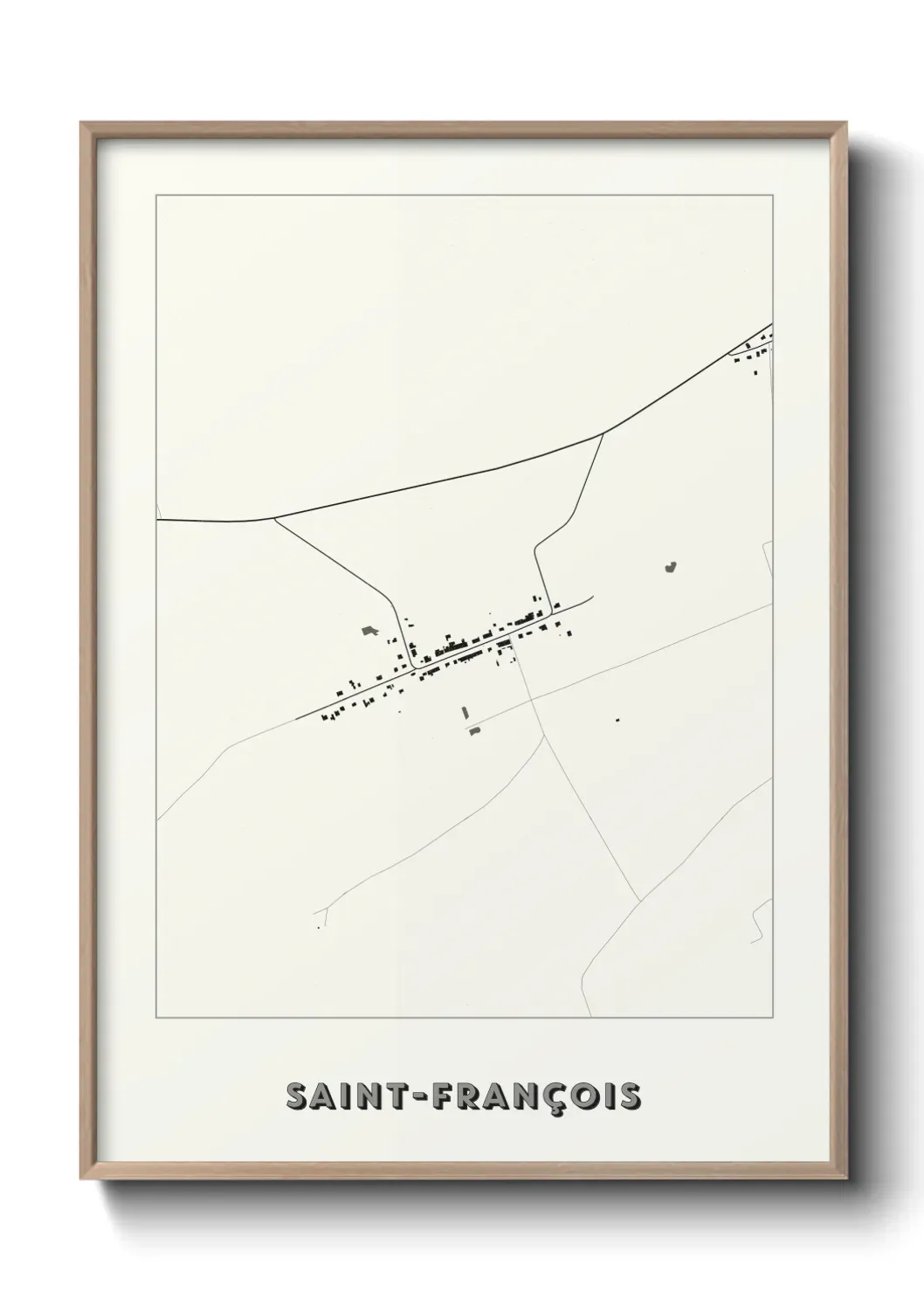 Un poster carte Saint-François