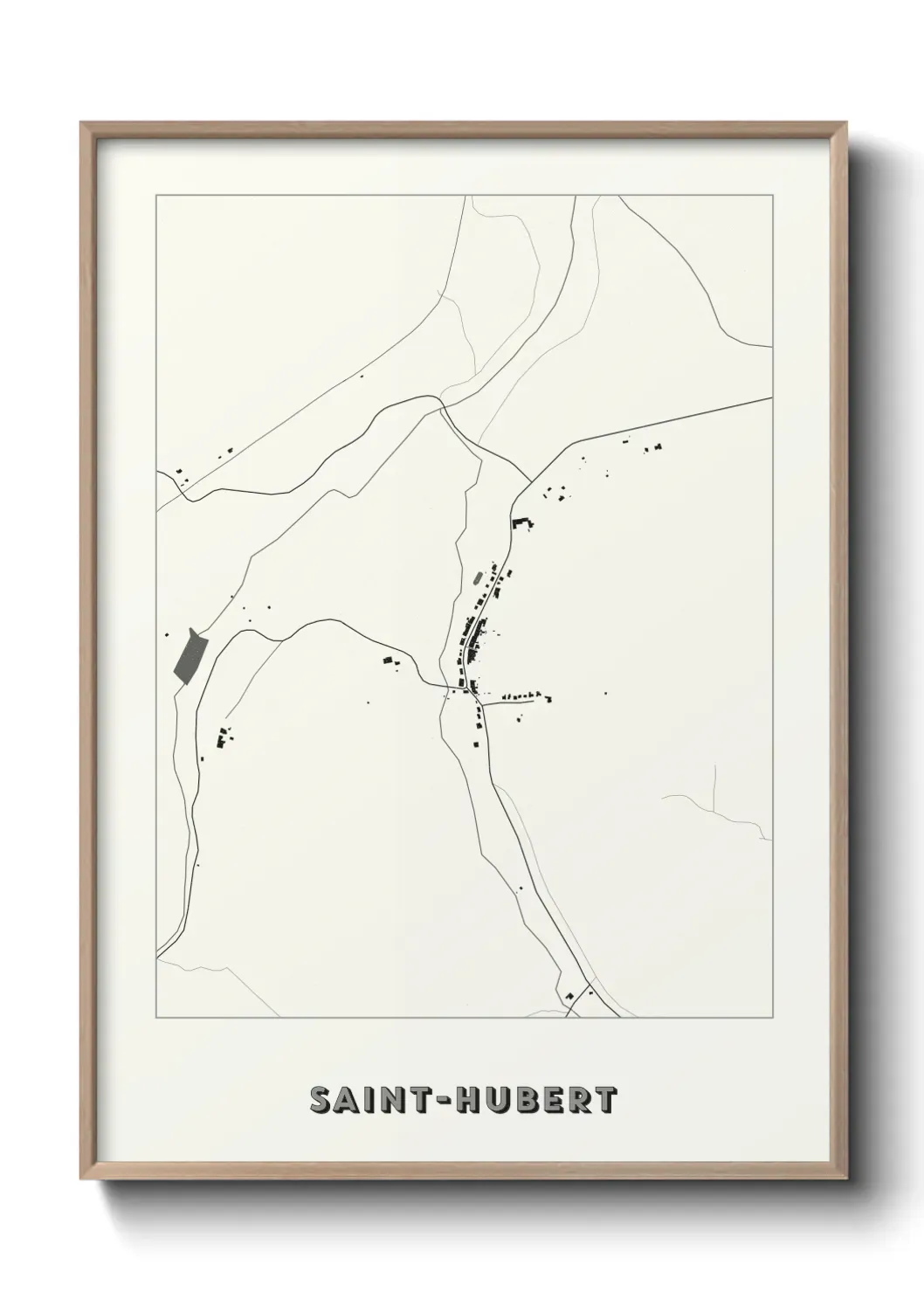 Un poster carte Saint-Hubert
