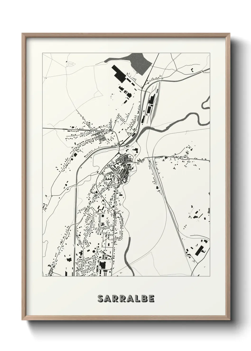 Un poster carte Sarralbe