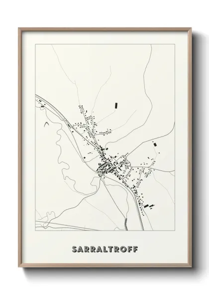 Une affiche de carte sur Sarraltroff