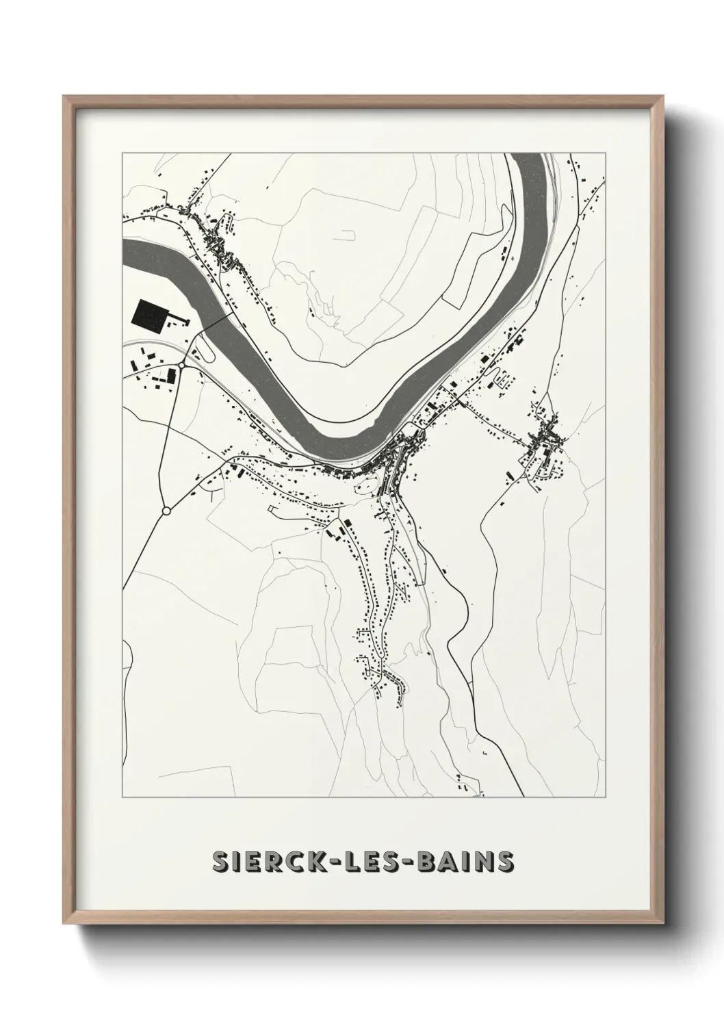 Un poster carte Sierck-les-Bains