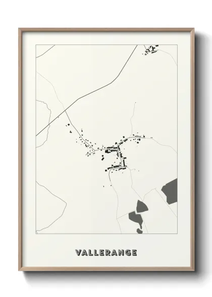 Une affiche de carte sur Vallerange
