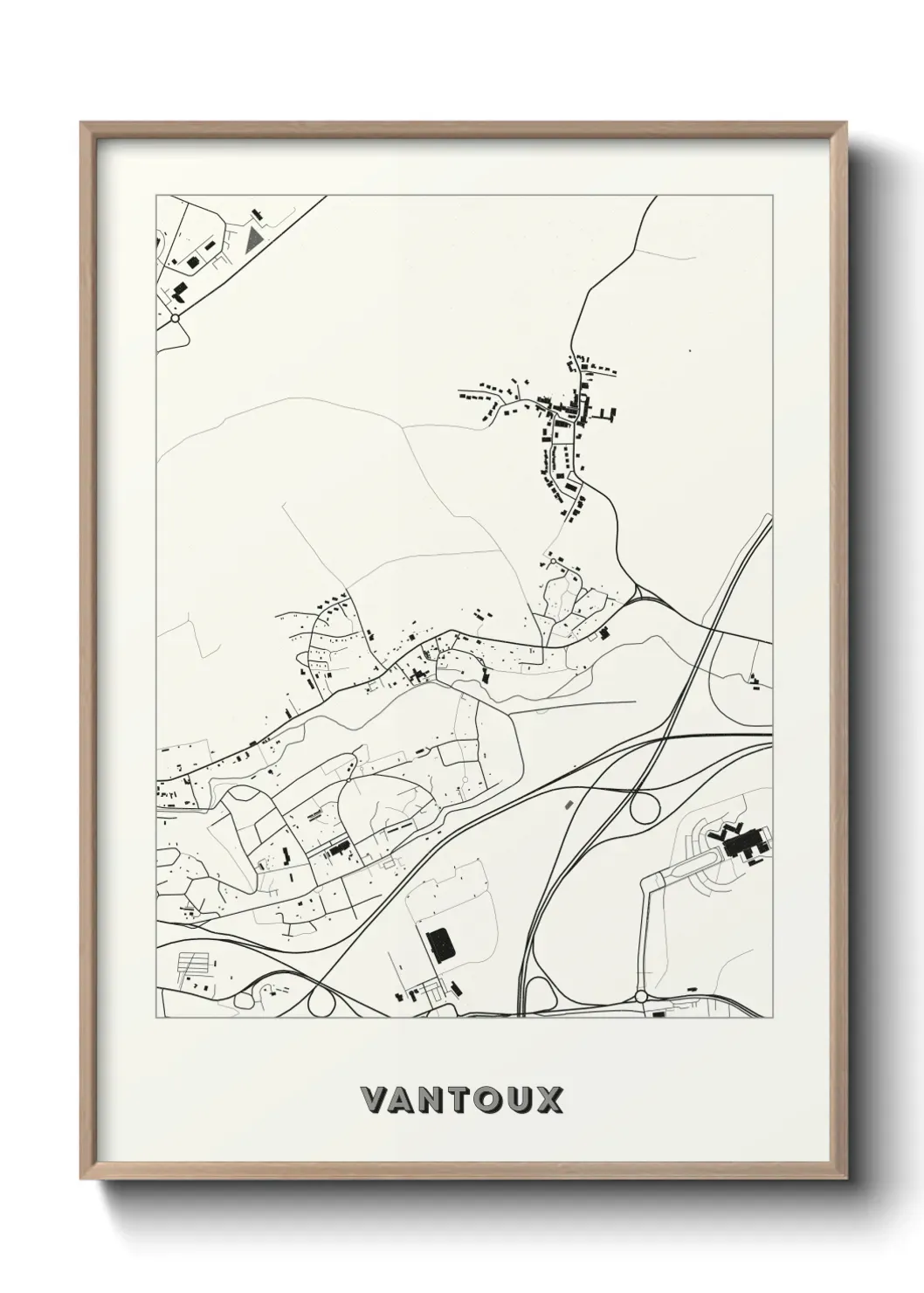 Un poster carte Vantoux