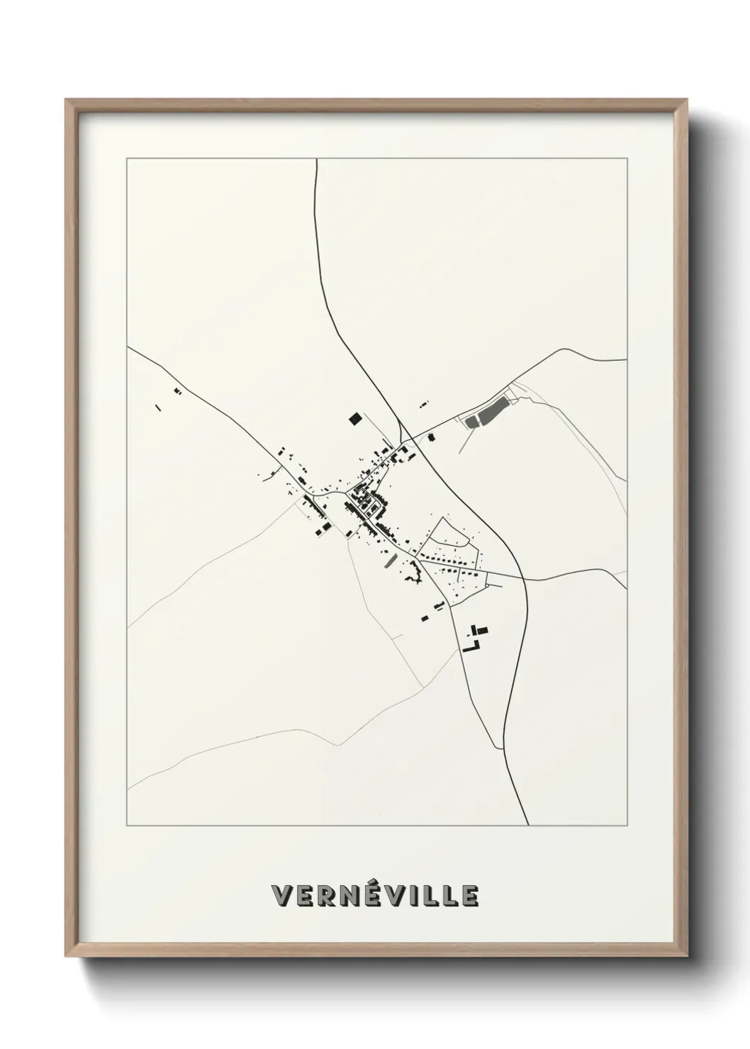 Un poster carte Vernéville