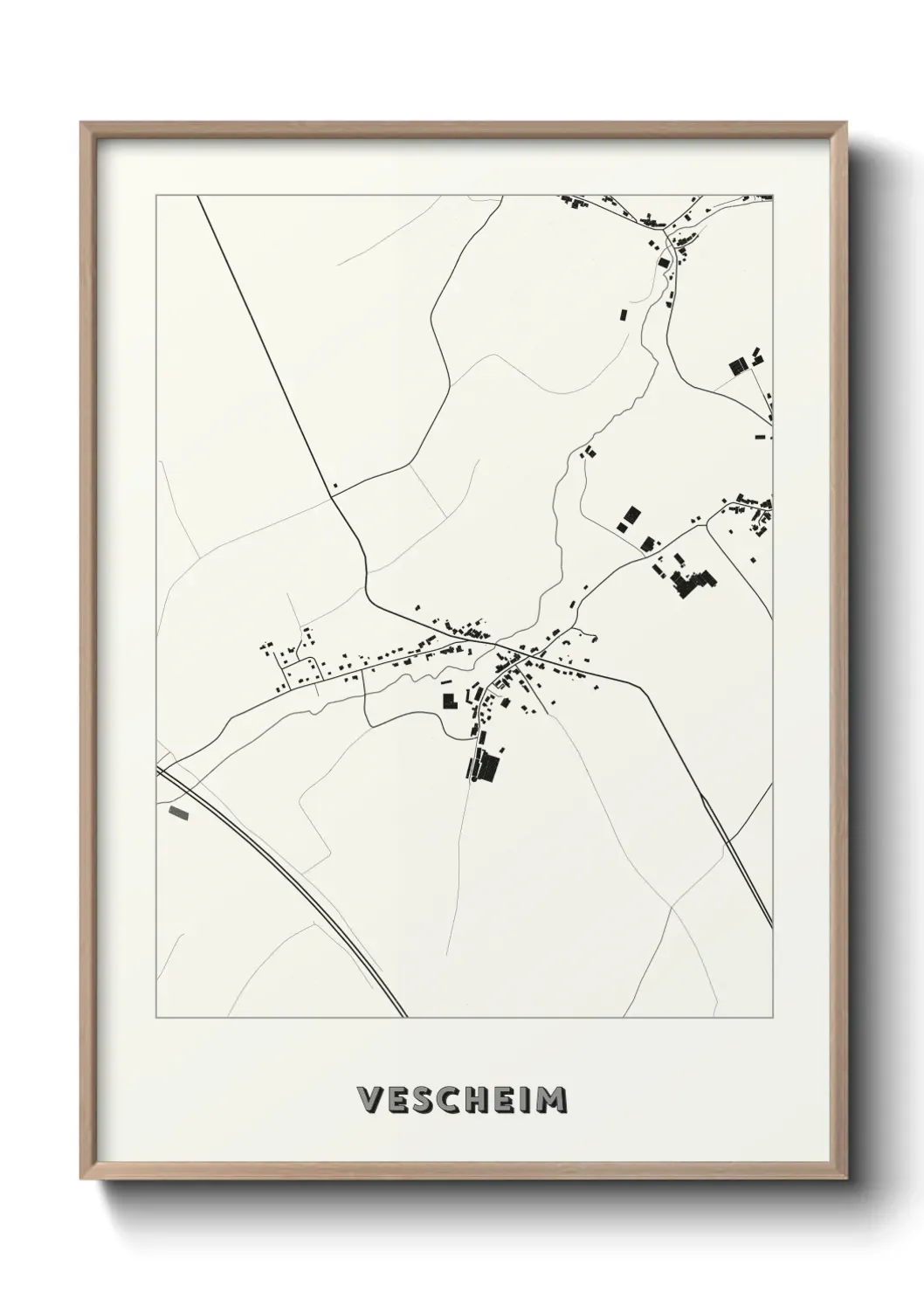 Un poster carte Vescheim
