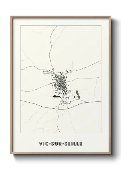 Une affiche de carte sur Vic-sur-Seille