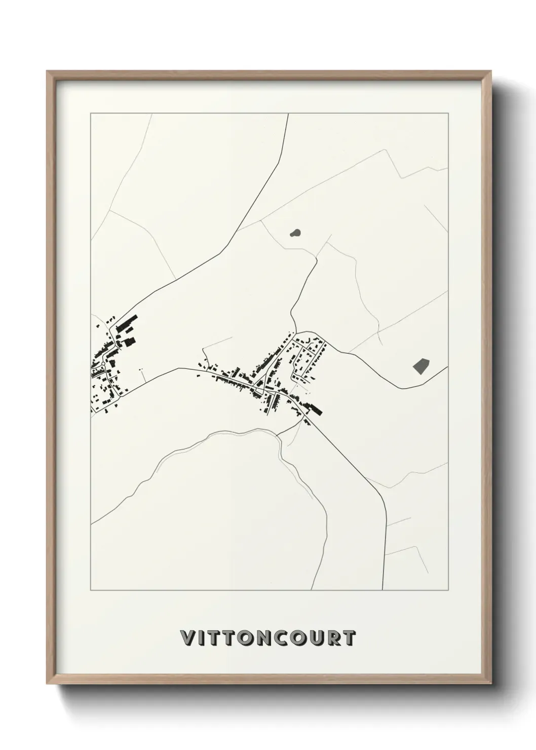 Un poster carte Vittoncourt