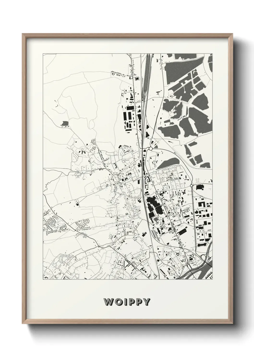 Un poster carte Woippy