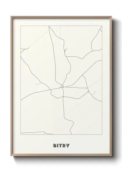 Une affiche de carte sur Bitry