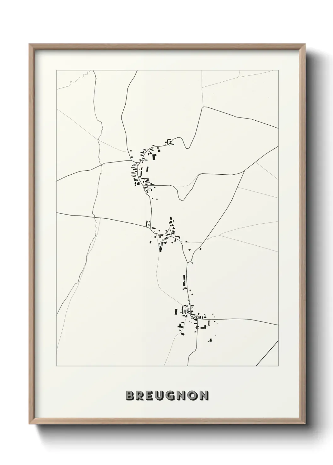 Un poster carte Breugnon