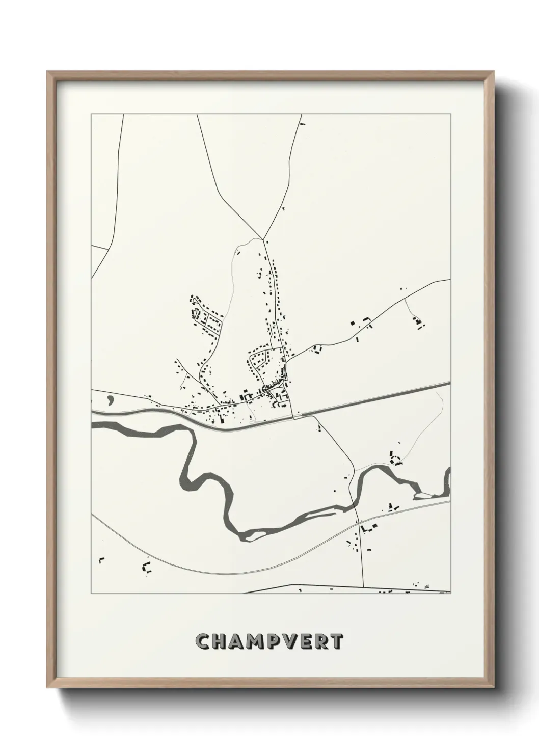 Un poster carte Champvert