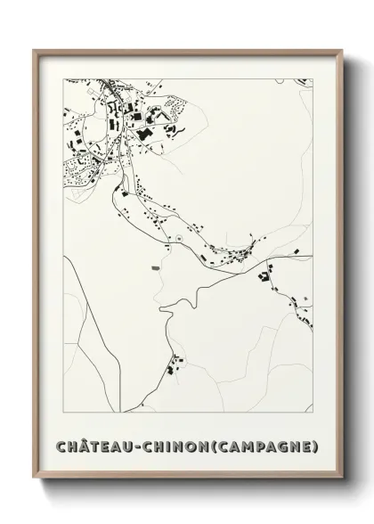 Une affiche de carte sur Château-Chinon(Campagne)