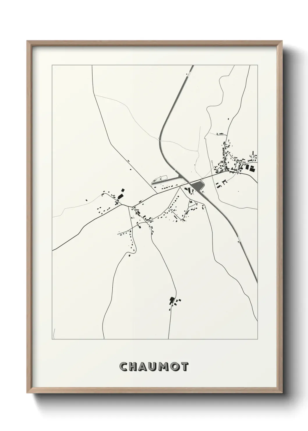 Un poster carte Chaumot