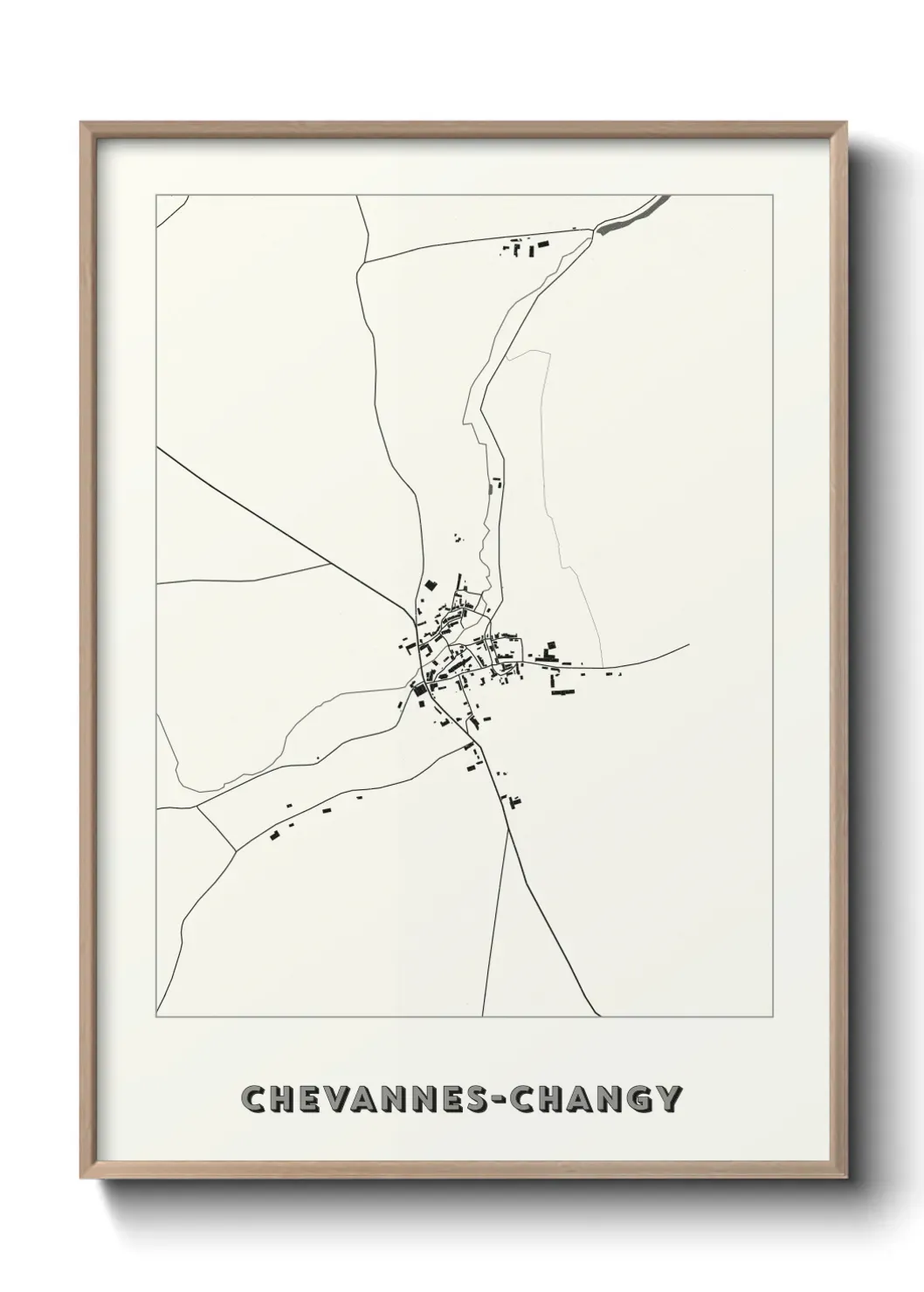 Un poster carte Chevannes-Changy