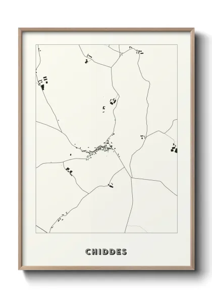 Une affiche de carte sur Chiddes