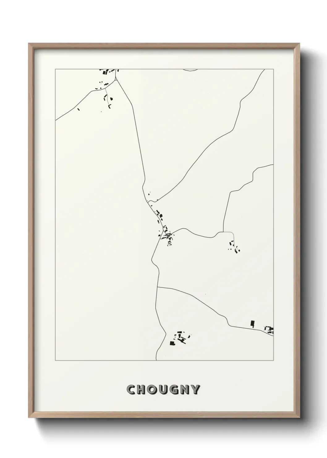Un poster carte Chougny