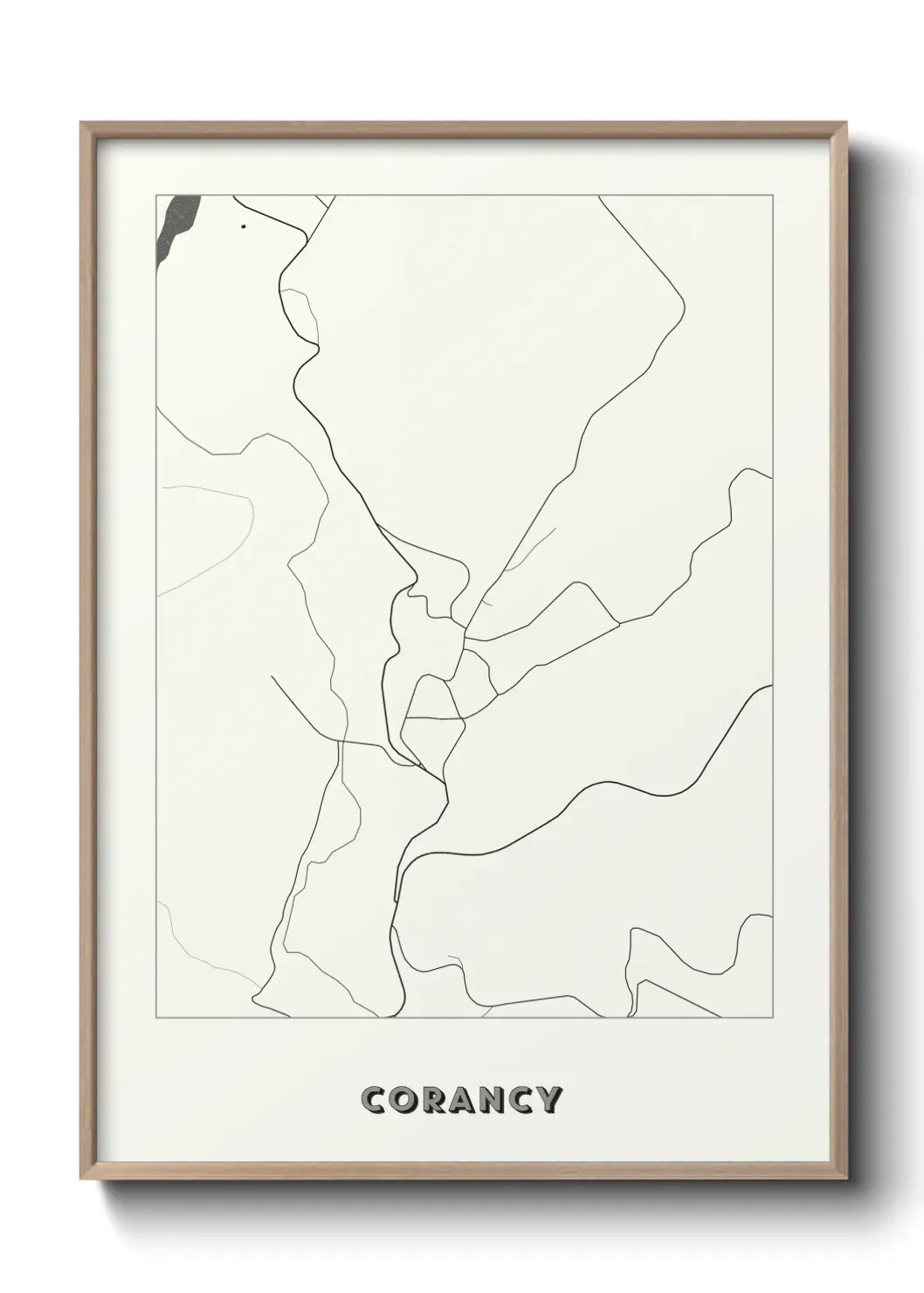 Un poster carte Corancy