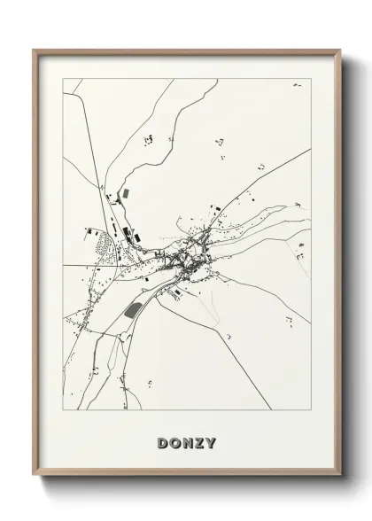 Une affiche de carte sur Donzy