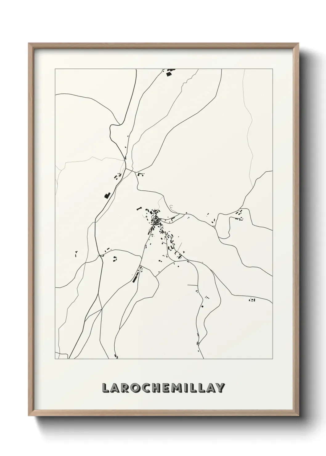Un poster carte Larochemillay
