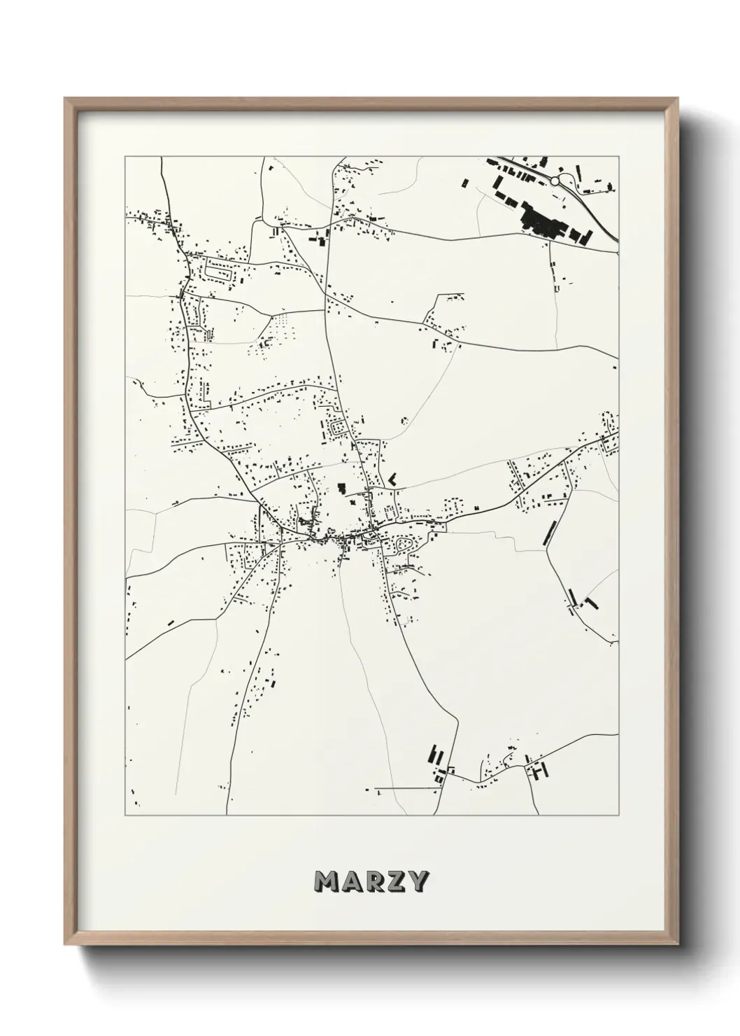 Un poster carte Marzy
