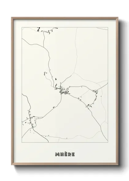 Une affiche de carte sur Mhère