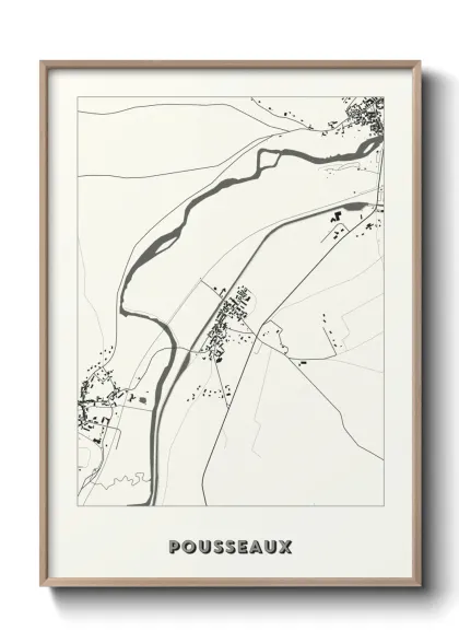Une affiche de carte sur Pousseaux