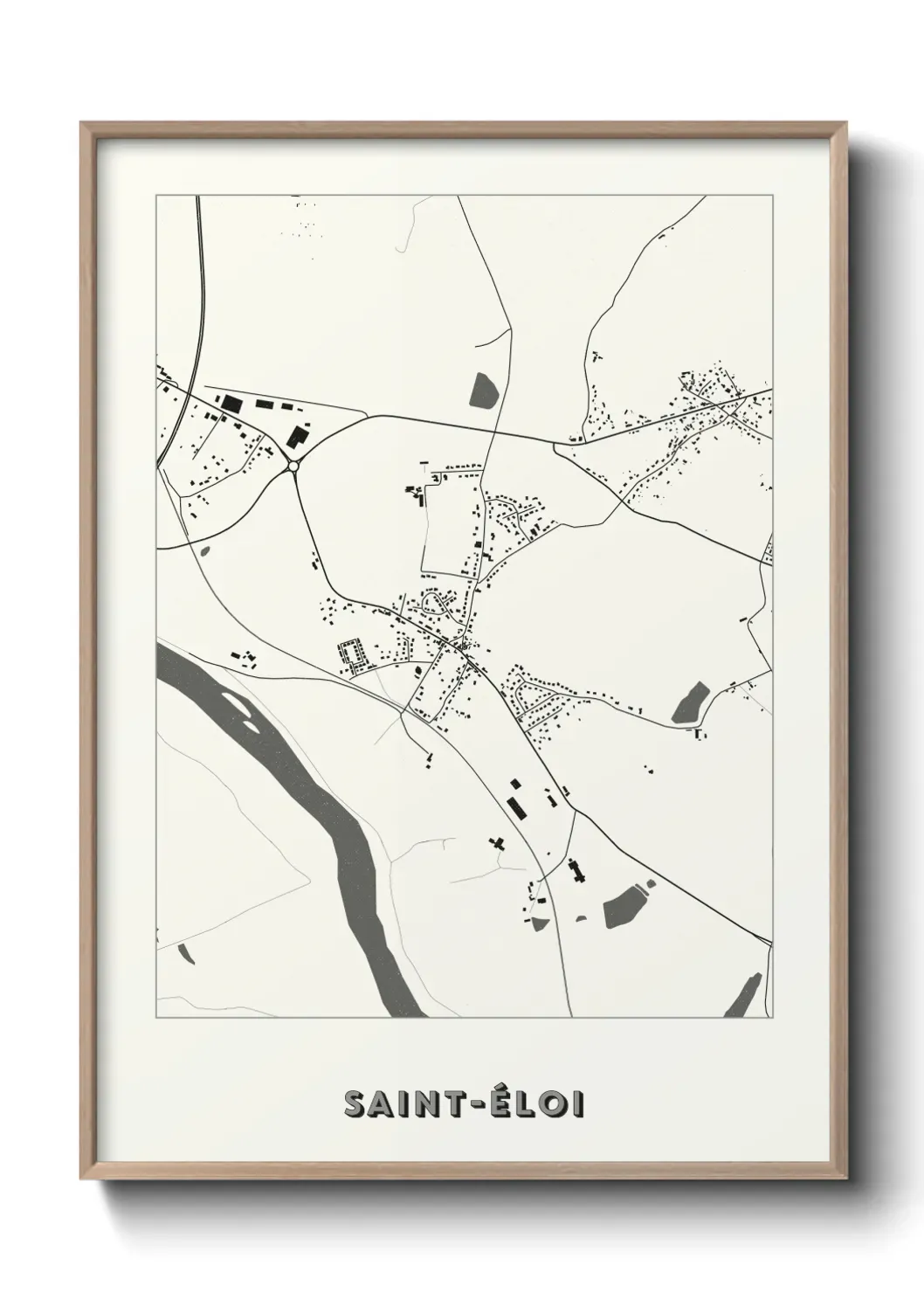 Un poster carte Saint-Éloi