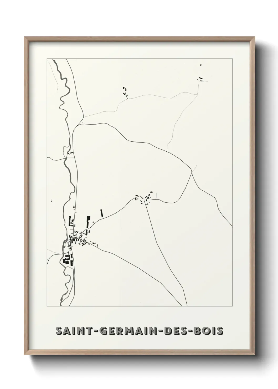 Un poster carte Saint-Germain-des-Bois