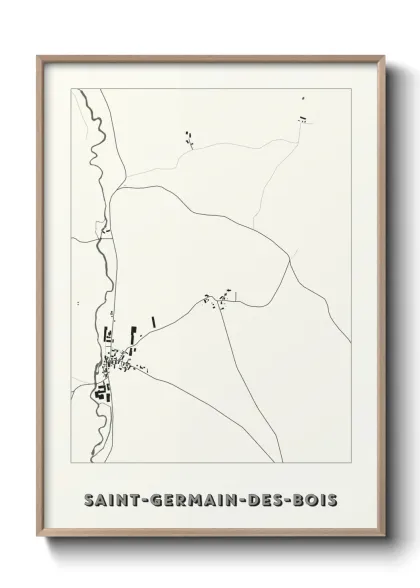 Une affiche de carte sur Saint-Germain-des-Bois
