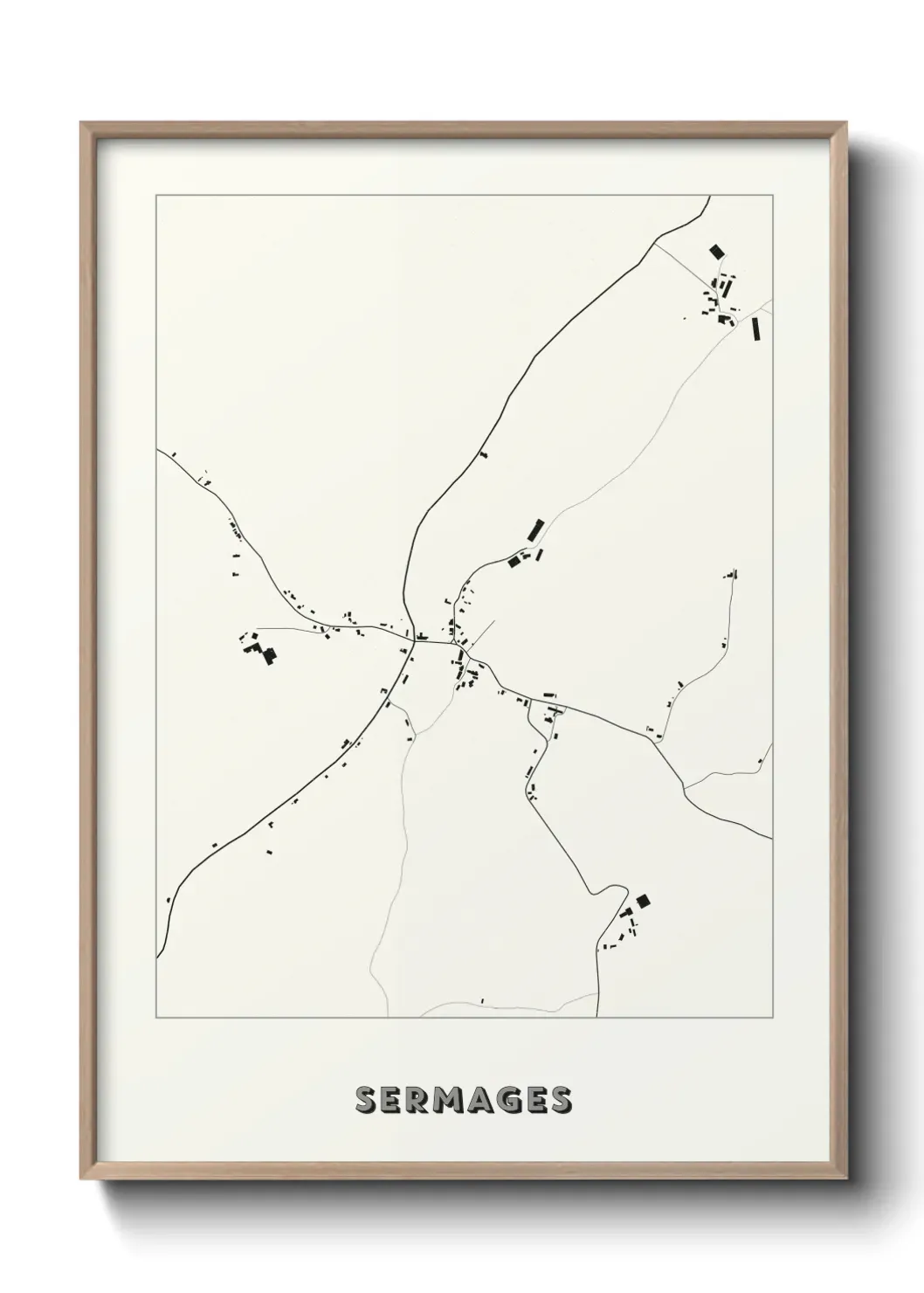 Un poster carte Sermages