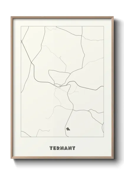 Une affiche de carte sur Ternant