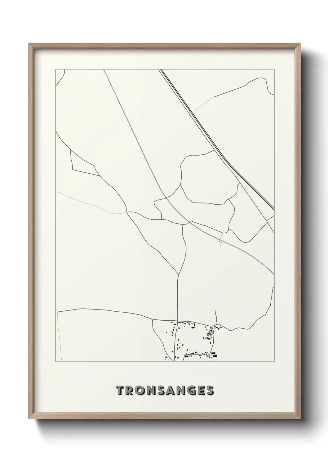 Un poster carte Tronsanges