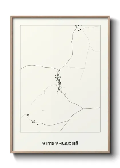 Une affiche de carte sur Vitry-Laché