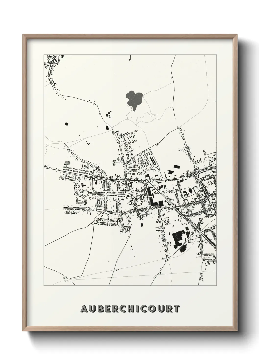 Un poster carte Auberchicourt