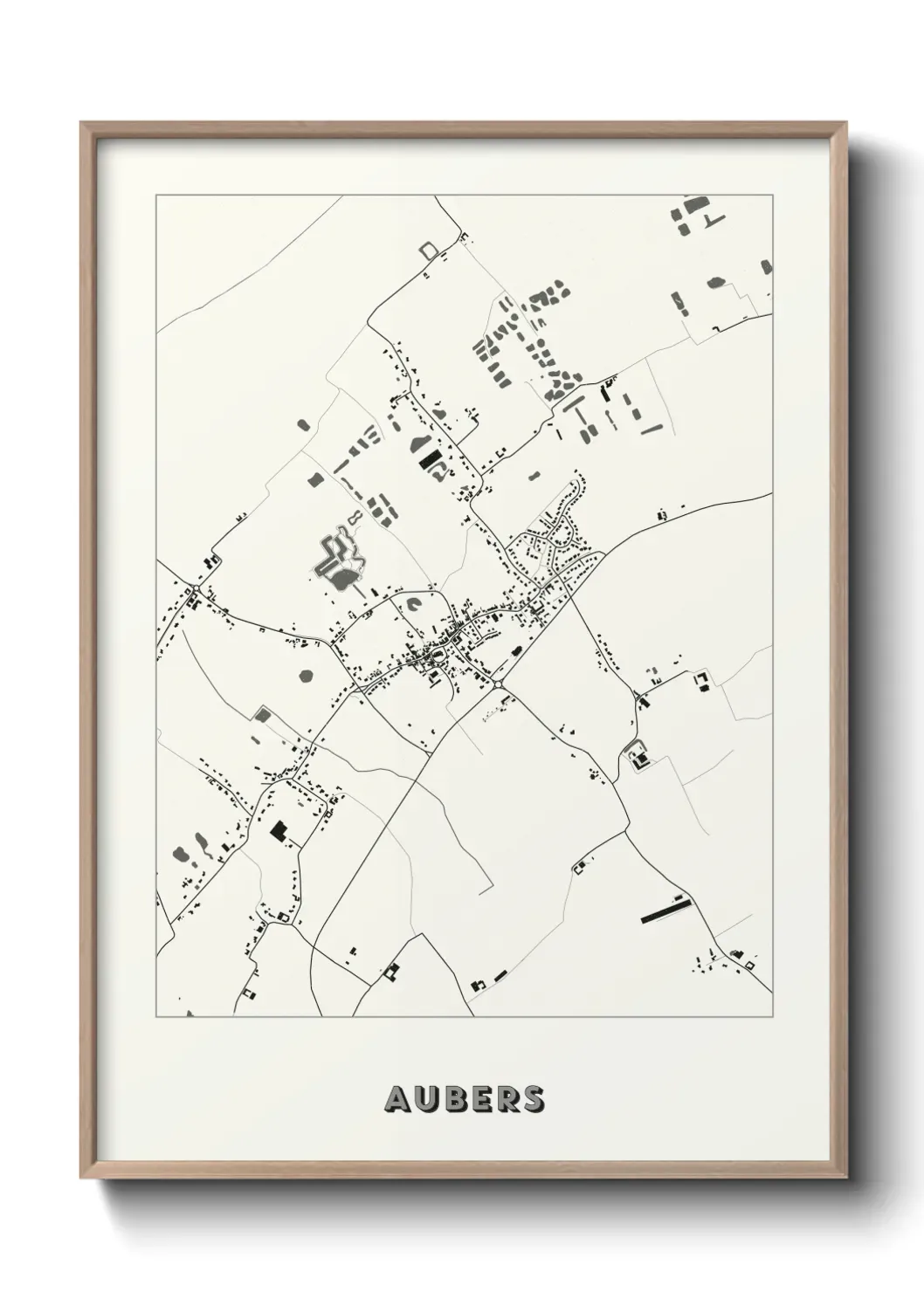 Un poster carte Aubers